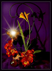 фото "Цветы и тени на лиловом"
