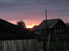 фото "закат в деревне"