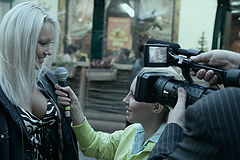 photo "interview on the Arbat street"
