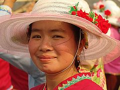 photo "An ornamented young lady, The Rocket Festival in Ban Na Mai village, near Muang Sing, Laos 2007"