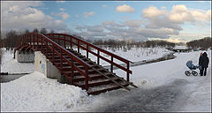 photo "Yauza. February. Bridge. Conversation."