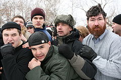 photo "Bogatyri from russian wall."