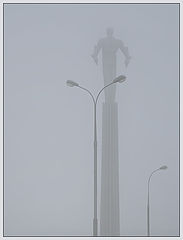 photo "Gagarin monument. Moscow. Fog"