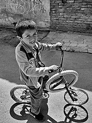 фото "Boy with bicycle"