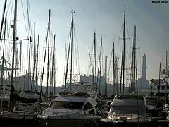 photo "lights of  Genoa, the "Lanterna""