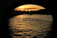 фото "sunset under the bridge"