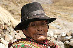 photo "A nomad Chola (local woman), Tapush Punta, Huayhuash Trek"