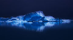 photo "Blue light in the ice...."