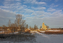 фото "Зимний пейзаж в теплых тонах"