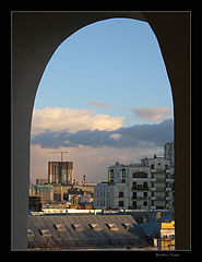 photo "Big city through the old window"