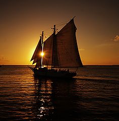 photo "Sunset & Sailboat Eclipse"