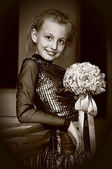 photo "The girl with bouquet"