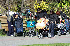 photo "The parade of young mothers"