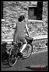 photo "Woman in bicycle"