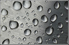 photo "Water Drops On Metal"