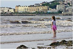 photo "The girl and sea inflow"