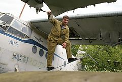 photo "Roman Kulikov & Old Airplane"