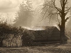 photo "Dawn in the mountain village"