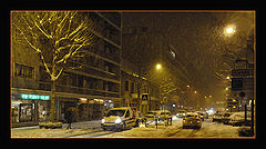 photo "The town during a strong winter night."