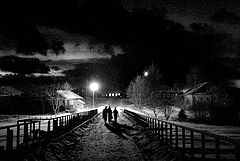 photo "Winter night in the village"