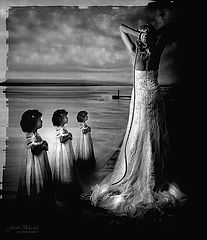 фото "three babes and the bride"