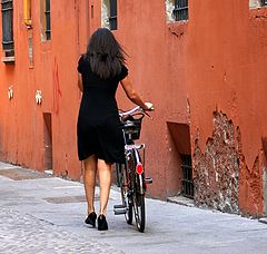 фото "Woman with Bicycle"