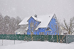 фото "Haus mit Schnee"