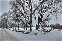 photo "Winter view with boats"
