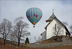 photo "Will it miss the church? Or..."