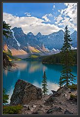 photo "Boulder by lake"