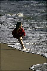 photo "running from the waves"