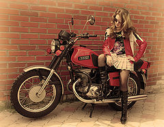 photo "портрет,девушка,мотоцикл"
