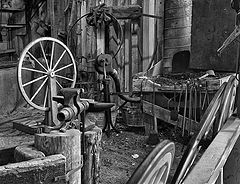 фото "Wheelwright Shop in Black and White"