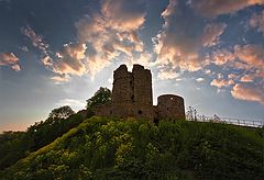 photo "Sunset over the ancient fortress."
