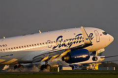 photo "Landing Boeing 737, Vnukovo airport (Moscow)"