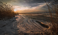 фото "Зимний вечер в заливе"