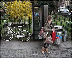 photo "A white bicycle...   or She  has noticed me"
