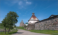 photo "Along a wall of the Solovetsky monastery"