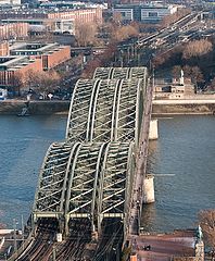 photo "Hohenzollern railway and pedestrian bridge over the Rhine"