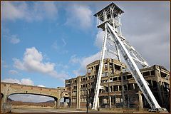 photo "Old coal mine buildings Genk Belgium"