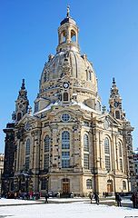photo "Frauenkirche Dresden late snow and sun"