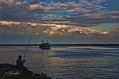 фото "Fishing at sunset"