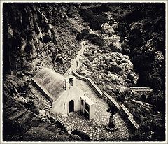 фото "The Chapel of Agios Nikolaos. Kourtaliotiko Gorge. Crete."
