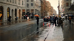 photo "Berlin,Friedrichstrasse. Regen"