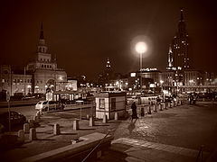 photo "Night on square of 3 terminals"