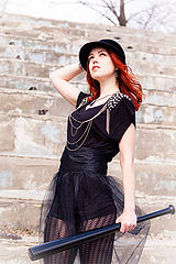 photo "Girl with a bat"