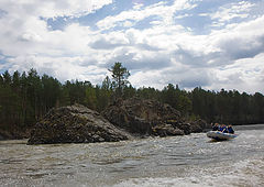 photo "On motor boat on river Katuni"