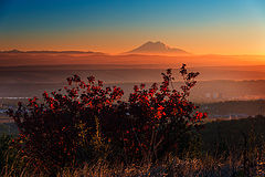 photo "Crimson sunset on a background of Mount Elbrus"