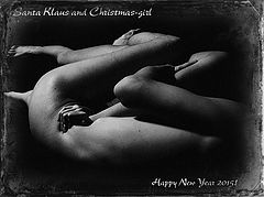 фото "Santa Klaus and Christmas-girl"