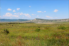 photo "Barakolskaya Valley. Dry saline Barakol. On the left part of the Karadag."